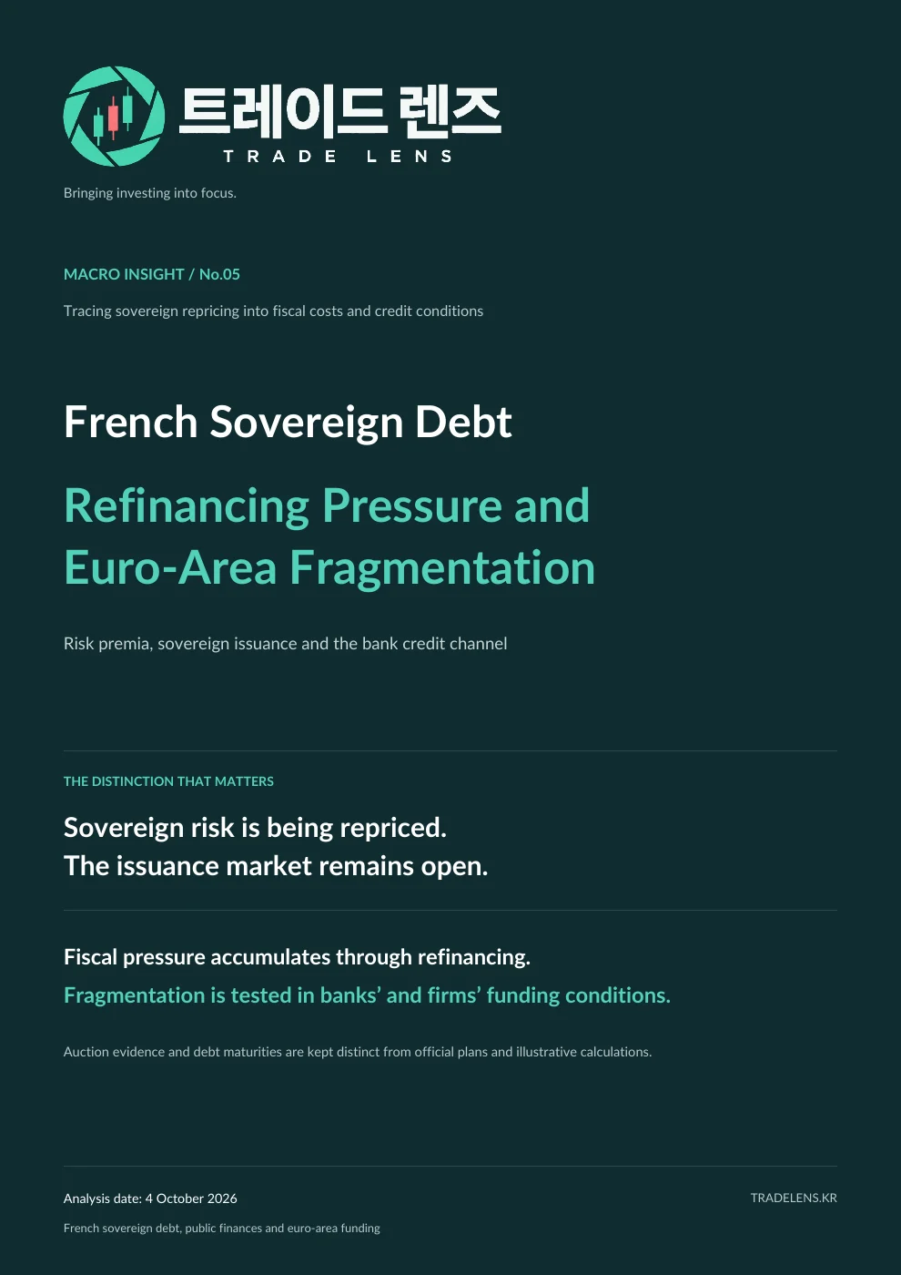 French Sovereign Debt: Refinancing Pressure and Euro-Area Fragmentation cover